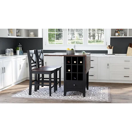 3-Piece Counter Height Table and Stool Set